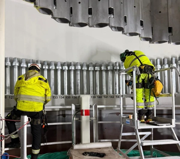 Bolt installation inside transition piece Jan26